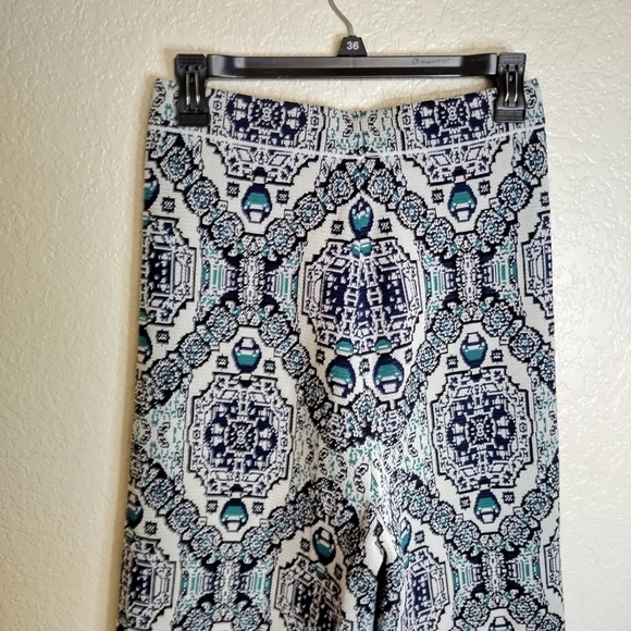 Free People Sun In The West knitted wide leg trousers in cream Blue Sz S - Picture 7 of 11